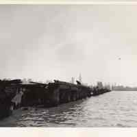 Digital image of B+W photo of the Hoboken waterfront, Hoboken, circa 1987.