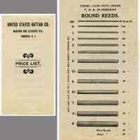Price list & letter from United States Rattan Co., Madison & 11th Sts., Hoboken, N.J., June 15, 1915.