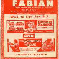 Handbill for the Fabian Theatre, January 4 - 9, no year (1961).