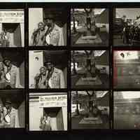 B+W negative contact sheet of images of Hoboken taken by John Conn. no date, [1976].