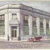 Color Postcard: Hudson Trust Co., Hoboken, NJ, 1910