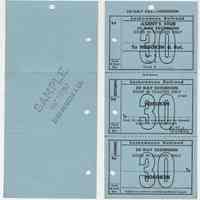 Ticket sample: Lackawanna R.R. 30-Day Excursion Round Trip Coach Ticket from Hoboken to station to be entered. Form H 30-D Exc.; May 3, 1967.