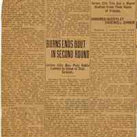          Newspaper clipping from album with article 