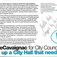 Political handbill: Daniel deCavaignac for City Council 6th Ward, Hoboken, no date, 2003.