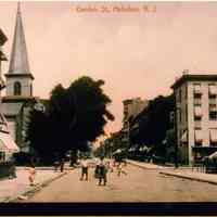 Color copy photo of a ca. 1910 postcard "Garden St., Hoboken, N.J.," no date, ca. 1990.