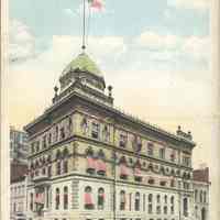 Postcard: Library, Hoboken, NJ