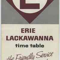 Timetable: Erie-Lackawanna R.R., long distance routes, NY - Buffalo - Chicago. Eff. Dec. 6, 1964.