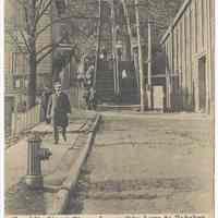 Postcard: Franklin Street Steps, Jersey City down to Hoboken. Postmarked June 16, 1906.
