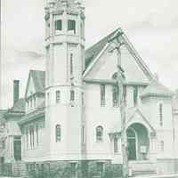 Postcard: First Baptist Church, Union Hill, NJ