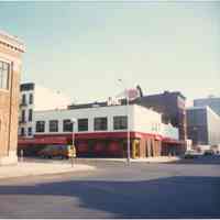 Image: color photo the corner part of The Clam Broth House at River and Newark Sts., Hoboken, no date, ca. 1975.