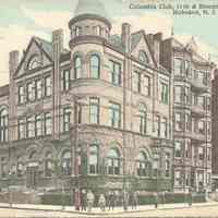 Color Postcard: Columbia Club, Hoboken, NJ, Hoboken, NJ, 1909 (WIP)