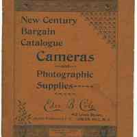 New Century Bargain Catalogue. Cameras and Photographic Supplies. Eder B. Cole, Union Hill, N.J., 1901.