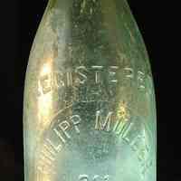 Bottle: Registered, Philipp Müller, 211 Bloomfield St., Hoboken, N.J., no date, ca. 1900-1920.