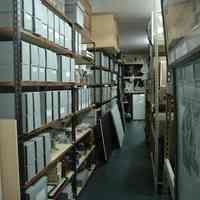 Color photos, 5, of HHM collections storage area, Hoboken, July 16, 2006.