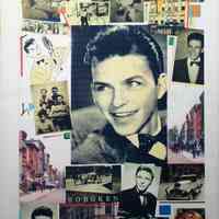 Tribute to Frank Sinatra, collage of photos, sheet music and other materials created by Jim Hans, Hoboken, circa 1995-2000.