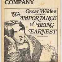 Program: "The Importance of Being Earnest" by Oscar Wilde. Renaissance Theatre Co., Hoboken, May 1981.