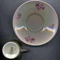 Cup & saucer, demitasse: Holland America Line, n.d. ca. 1940s-1950s.