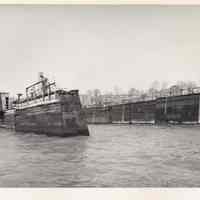 Digital image of B+W photo of the Hoboken waterfront, Hoboken, circa 1987.