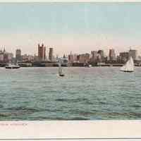 Postcard: New York from Hoboken. No date, circa 1901-1907.