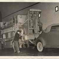          B+W photo of emergency tow truck demonstration in Lincoln Tunnel, Dec. 18, 1937. picture number 1
   