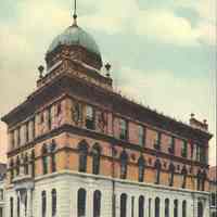 Postcard: Library, Hoboken, NJ
