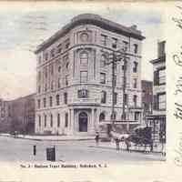 B+W Postcard: Hudson Trust Building., Hoboken, NJ, 1905