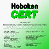          Hoboken CERT Emergency Bag flier or poster. 2013. picture number 3
   