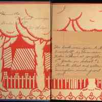          front endpapers with inscription; enclosure
   