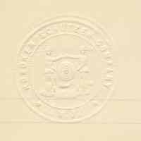          detail blind embossed seal
   
