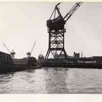 Digital image of B+W photo of the Hoboken waterfront, Hoboken, circa 1987.