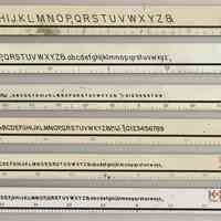          lettering templates, 6, front side
   