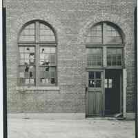 B+W photo of buildings, interiors and exteriors, of the Bethlehem Steel Shipyard, Hoboken Division, no date (ca 1990.)