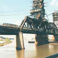          Digital image of color photo of a PATH train crossing the Hackensack River bridge, August, 1998. picture number 1
   