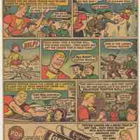 Ad, Tootsie Roll: Captain Tootsie "Skating on Thin Ice." (Sweets Co. of America, Hoboken); ca. 1949-1950.