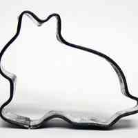 Cookie cutter: bunny-shaped; stamped Davis Baking Powder. Issued by by R. B. Davis Co., Hoboken, n.d., (1926.)