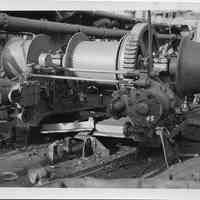 B+W photo of deck winch on unidentified vessel at Bethlehem Steel Shipyard, Hoboken Division, no date, ca. 1940.