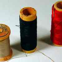Three spools of thread belonging to Dominic Pescatore of Hoboken, no date, ca. 1910-1920.