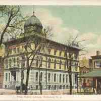 Postcard: Library, Hoboken, NJ