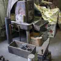 Digital image of the garage that was used by the Kostelecky family business for carriage and automobile work, 218 Bloomfield St., Hoboken, June, 2004.