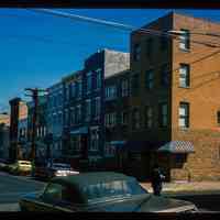          Color slide of eye-level view of row houses on the E side of Park between 3rd and 4th looking N picture number 1
   