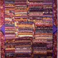 Digital image of quilt, "Autumn on 11th Street Island," made by Peggy McGeary of Hoboken, date not given.