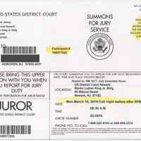          1. Summons (name and address redacted)
   