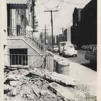 B+W photo of the 700 block of Grand Street looking north, Hoboken, no date, ca. 1970-1975.