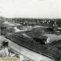          B+W photo of southwest Hoboken looking northeast towards New York City, n.d., ca. 1887-1890. picture number 5
   