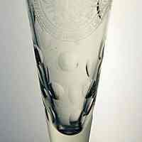 Footed Pilsner beer glass with engraved decoration from R. Naegeli