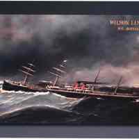 Postcard: Reception announcement with painting of the S.S. Buffalo by Antonio Jacobsen, Hoboken, 2003.