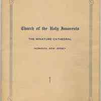 Booklet: Church of the Holy Innocents. The Miniature Cathedral, Hoboken, N.J. Holy Innocents