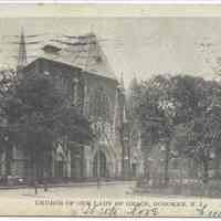 Postcard: 4388 Church of Our Lady of Grace, Hoboken, N.J. Published by C. Wolff. Postmarked Aug. 23, 1908.