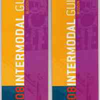 Map / brochure: 2008 Intermodal Guide / Intermodal Guia. Hudson County. NJ Transit, July 2008.