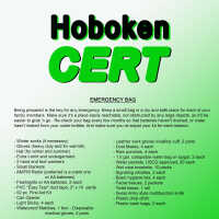          Hoboken CERT Emergency Bag flier or poster. 2013. picture number 4
   